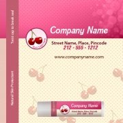 Cherry Vanilla Flavors  Full Color Imprint Lip Balm