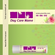 Personalized Trade Shows Day Care Theme One Color Imprint Lip Balm