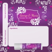 Personalized Wedding Lip Balm Favors SPF 15 Full Color
